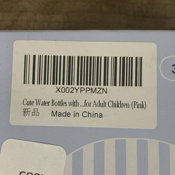 New Cute Straw Water Bottle Ice Cream Popsicle Cup with Shoulder Strap. Pink - Picture 11 of 11